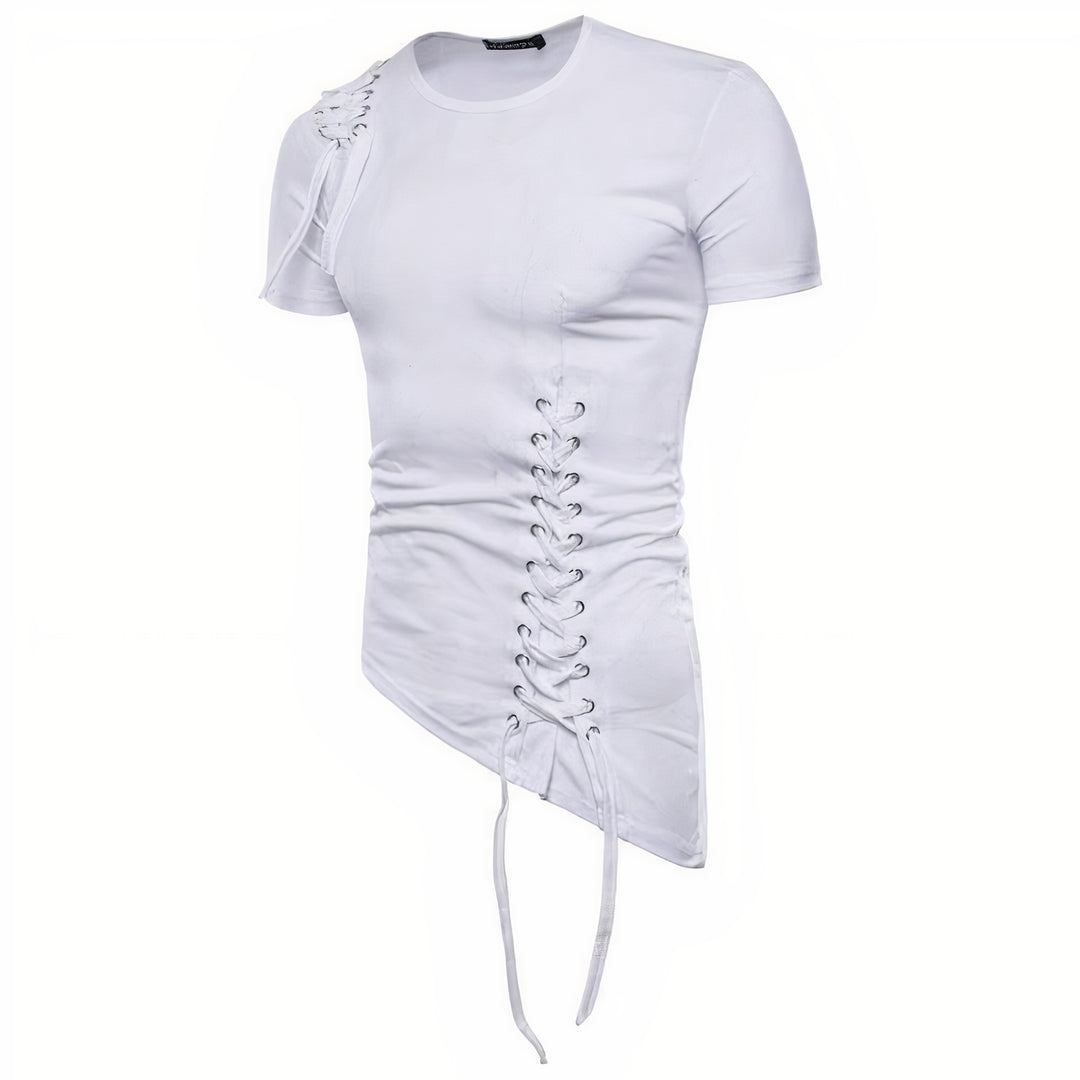 Stylish gothic summer t-shirt for men with breathable fabric and bold alternative design, perfect for warm days.