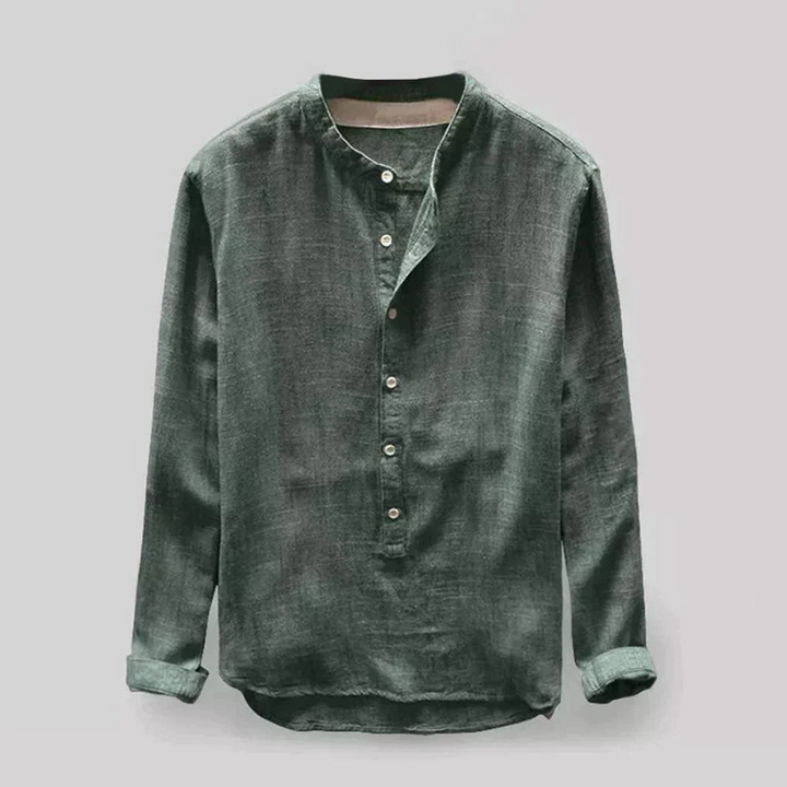 Stylish long sleeves shirt for men with breathable fabric and a tailored fit—perfect for versatile summer fashion and all-day comfort.