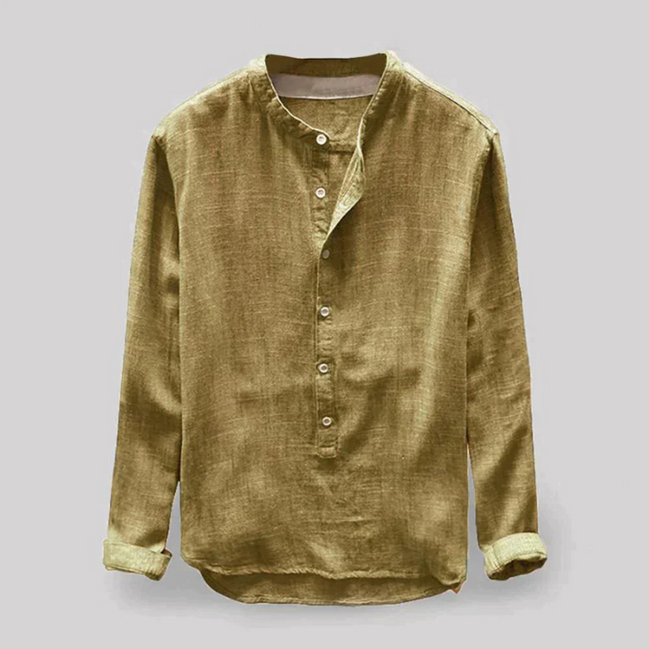Stylish long sleeves shirt for men with breathable fabric and a tailored fit—perfect for versatile summer fashion and all-day comfort.