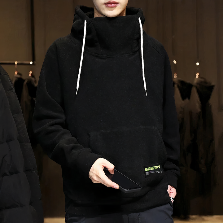 Stylish men’s warm hoodie with soft fleece lining and modern fit, ideal for cozy and confident Autumn days.