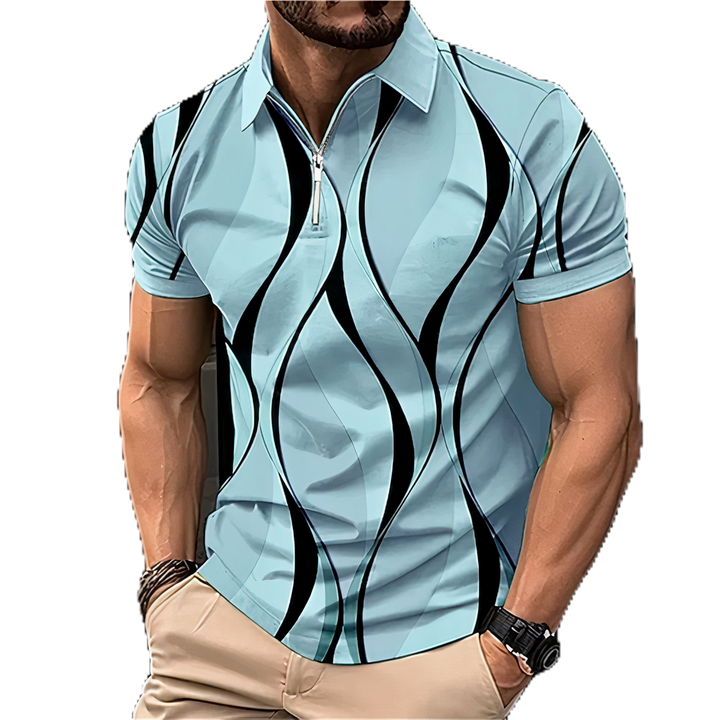 Stylish zip polo shirt for men with breathable fabric and modern design, perfect for summer comfort and style.






