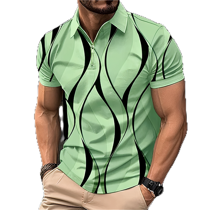 Stylish zip polo shirt for men with breathable fabric and modern design, perfect for summer comfort and style.






