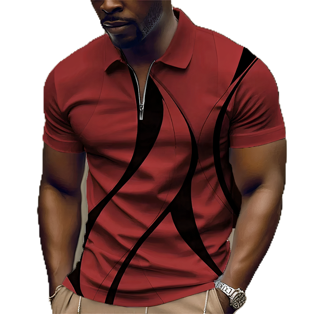 Stylish zip polo shirt for men with breathable fabric and modern design, perfect for summer comfort and style.







