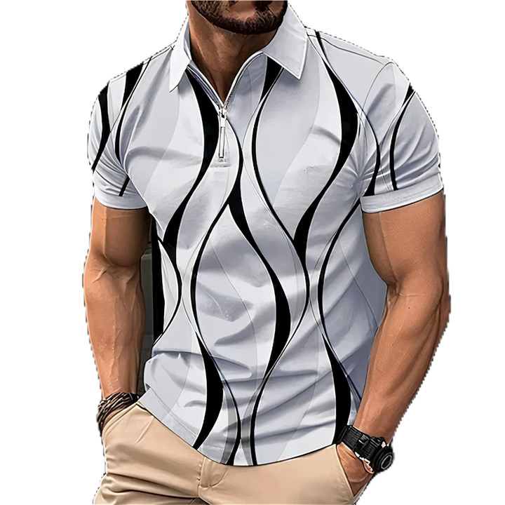 Stylish zip polo shirt for men with breathable fabric and modern design, perfect for summer comfort and style.






