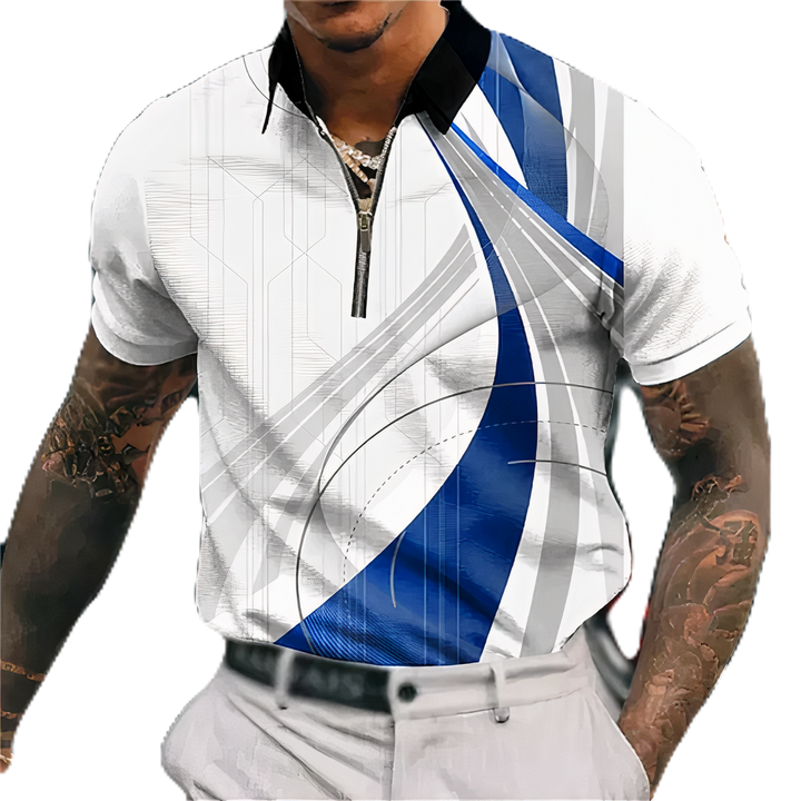 Stylish zip polo shirt for men with breathable fabric and modern design, perfect for summer comfort and style.






