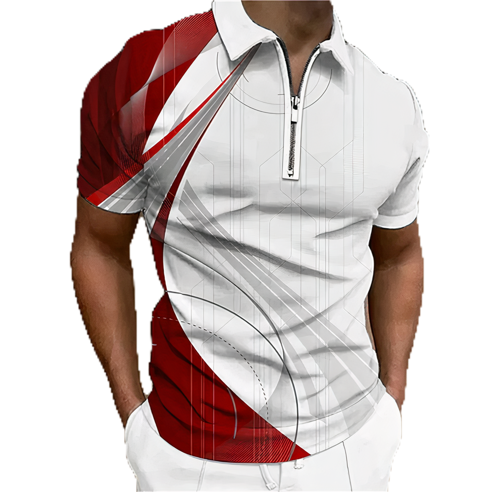 Stylish zip polo shirt for men with breathable fabric and modern design, perfect for summer comfort and style.






