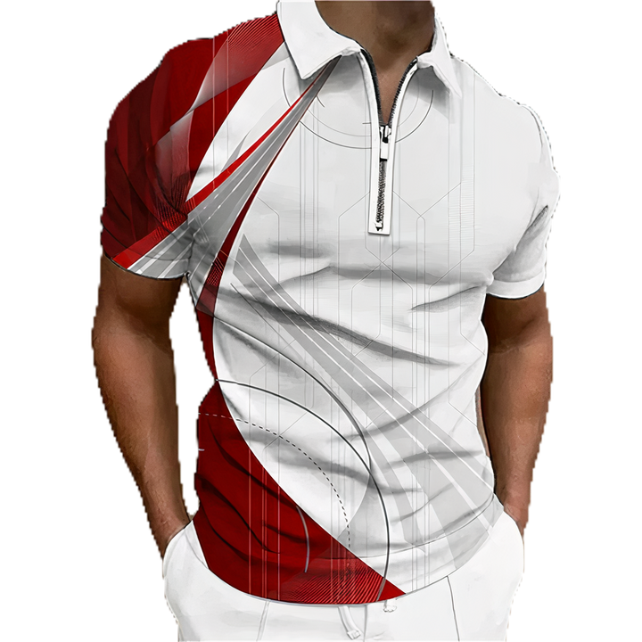 Stylish zip polo shirt for men with breathable fabric and modern design, perfect for summer comfort and style.






