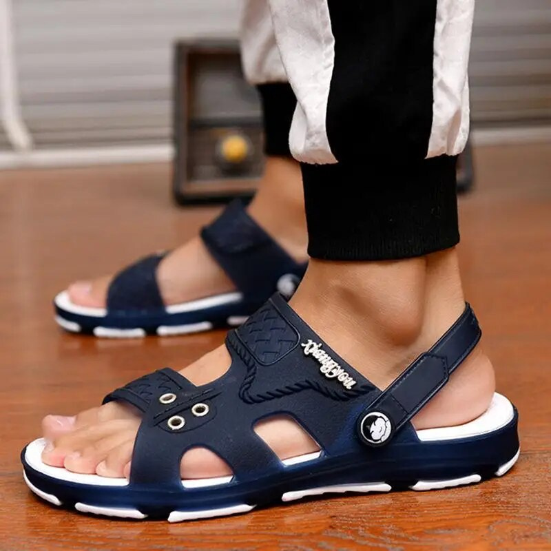Supportive outdoor men's sandals offering stability, breathability, and comfort for summer adventures.








