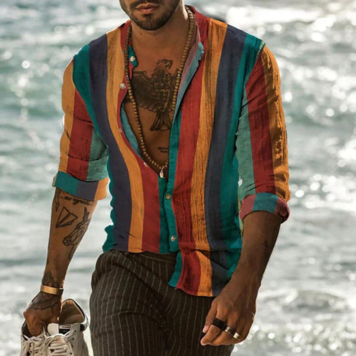 Versatile long sleeves summer shirt with lightweight, breathable fabric for casual and semi-formal summer wear.






