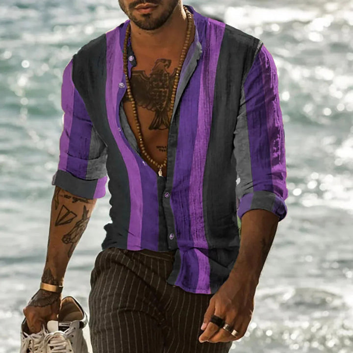 Versatile long sleeves summer shirt with lightweight, breathable fabric for casual and semi-formal summer wear.






