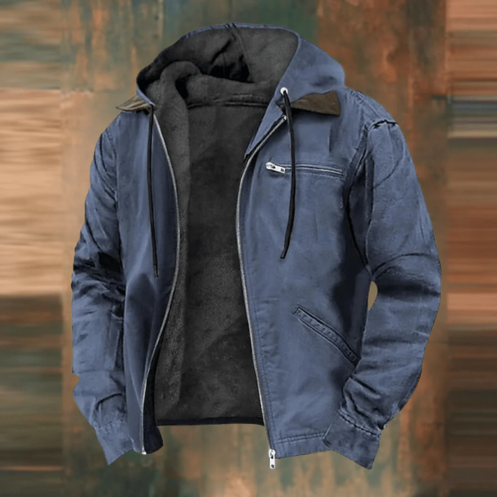 Vintage Hooded Jacket for Men with classic retro-inspired design