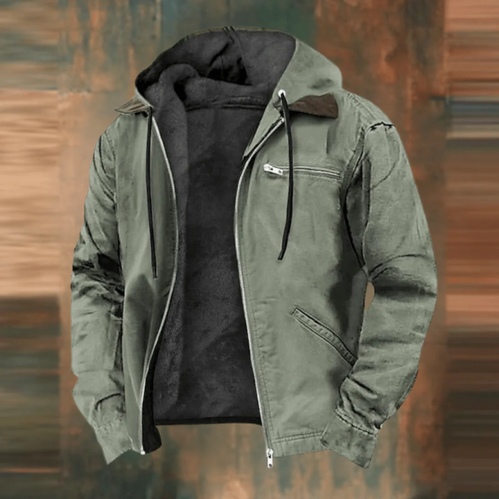 Vintage Hooded Jacket for Men with classic retro-inspired design