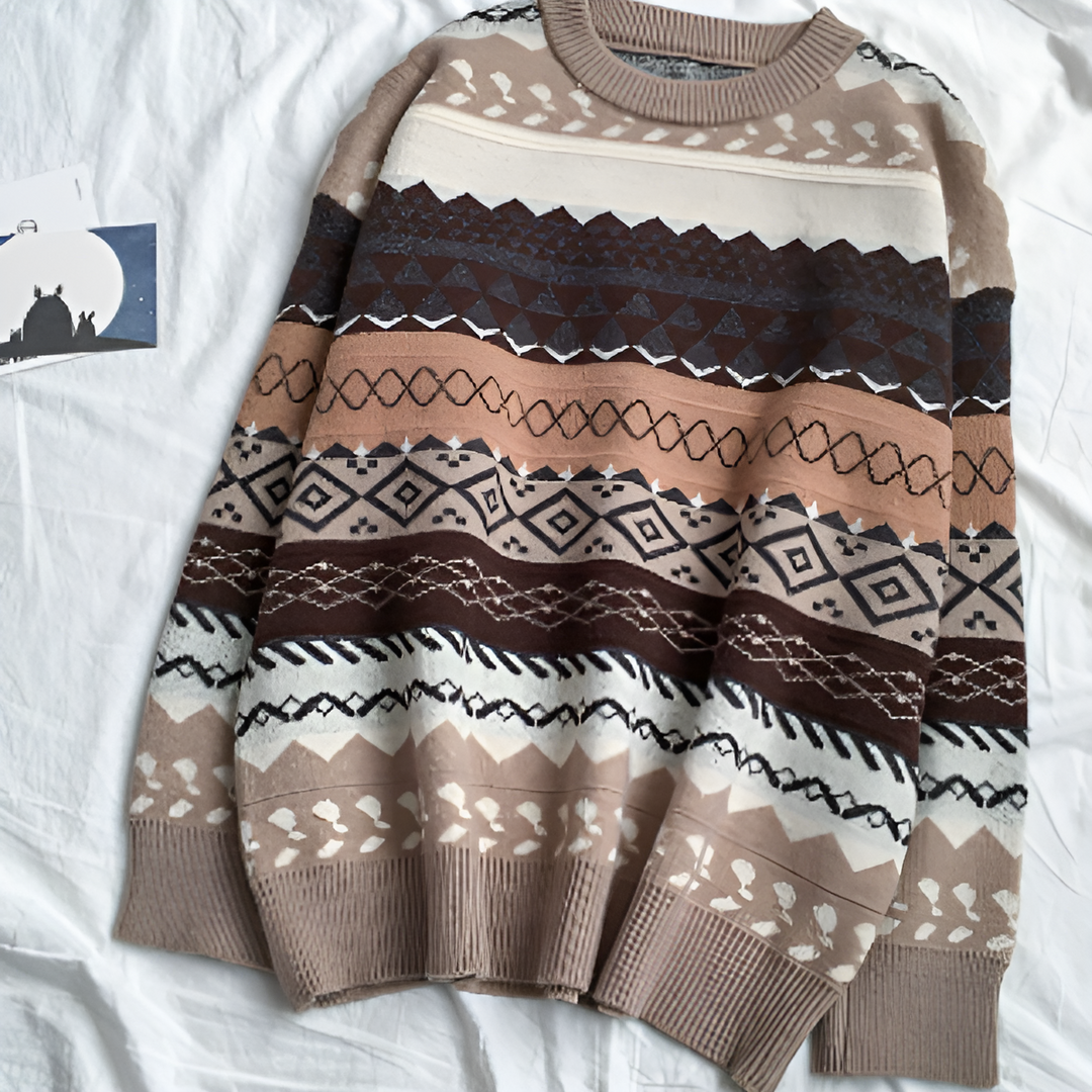 Vintage style premium autumn sweater for men, offering timeless elegance and cozy warmth for chilly days.