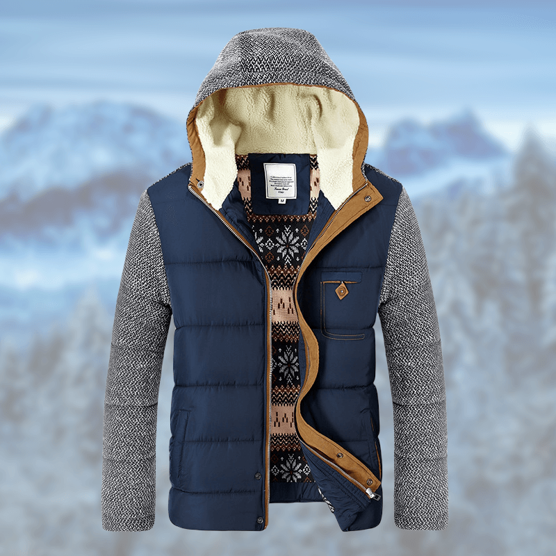 Warm hooded jacket for men, ideal for autumn days with a cozy and stylish design.







