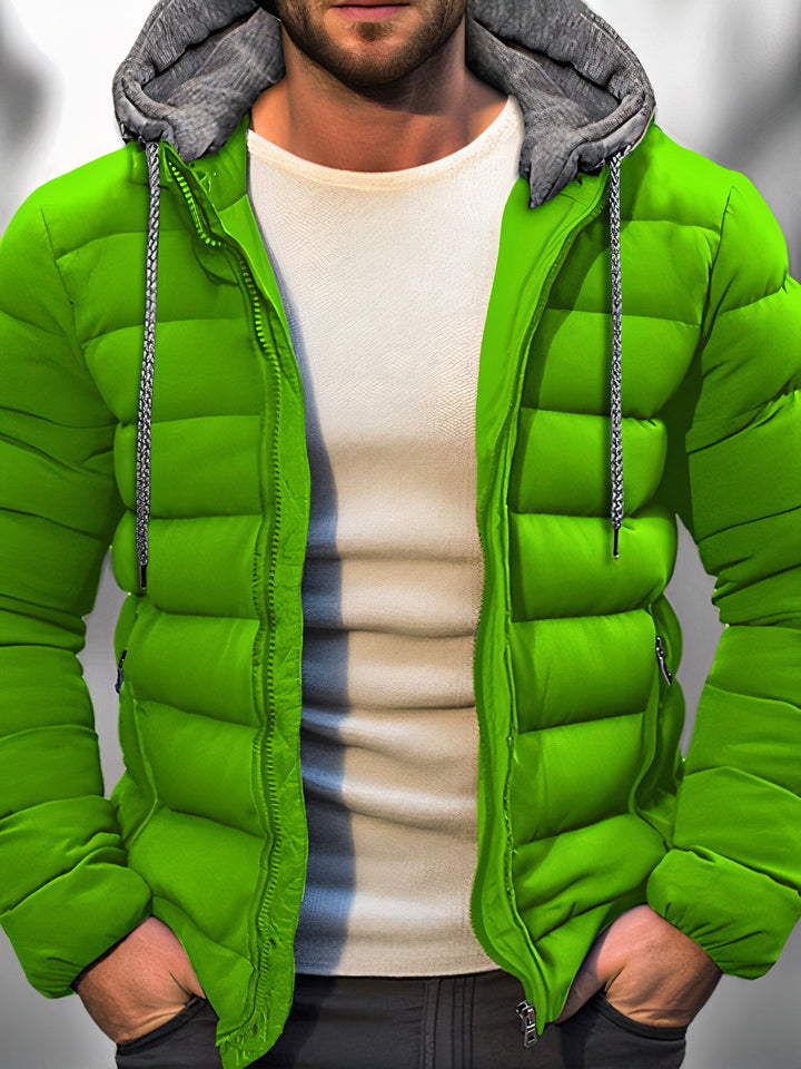 Warm men’s lightweight puffer coat perfect for stylish Autumn days