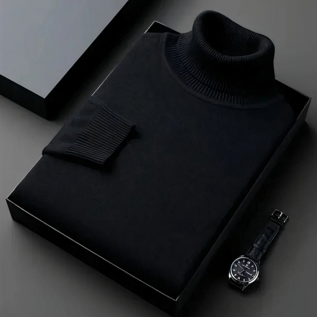 Warm premium men’s turtleneck sweater with a stylish and comfortable design, ideal for autumn days.