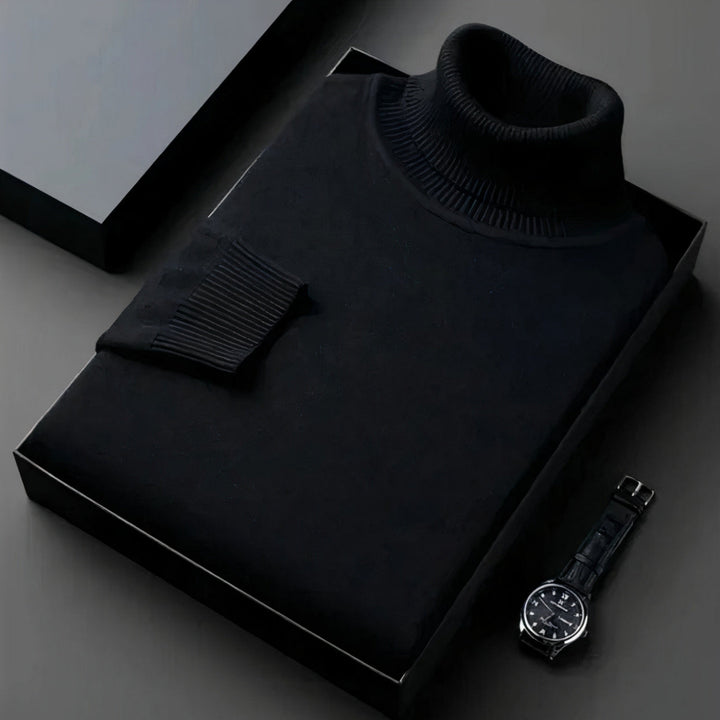 Warm premium men’s turtleneck sweater with a stylish and comfortable design, ideal for autumn days.
